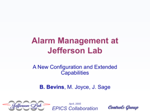 Alarm Management at Jefferson Lab A New Configuration and Extended Capabilities