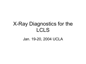 X-Ray Diagnostics for the LCLS Jan. 19-20, 2004 UCLA