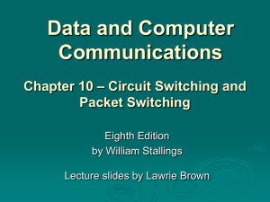 Data and Computer Communications – Circuit Switching and Chapter 10