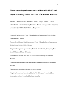 Dissociation in performance of children with ADHD and