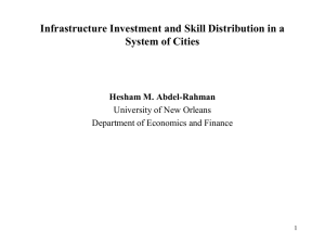 Infrastructure Investment and Skill Distribution in a System of Cities