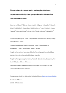 Dissociation in response to methylphenidate on children with ADHD