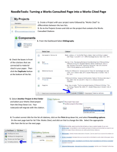NoodleTools: Turning a Works Consulted Page into a Works Cited...
