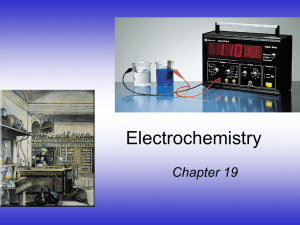 Electrochemistry Chapter 19