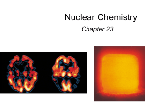 Nuclear Chemistry Chapter 23