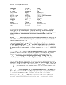 NM Unit 1 Geography Assessment