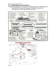 American Imperialism EOC 1 Imperialism and World War I