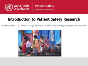 Introduction to Patient Safety Research