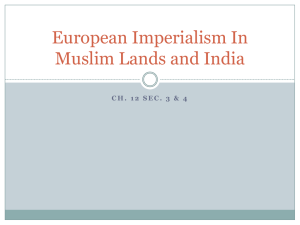European Imperialism In Muslim Lands and India