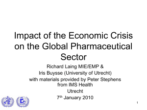 Impact of the Economic Crisis on the Global Pharmaceutical Sector