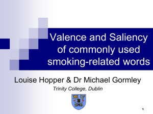 Valence and Saliency of commonly used smoking-related words