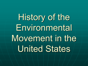 History of the Environmental Movement in the United States