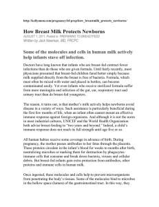 How Breast Milk Protects Newborns help infants stave off infection.