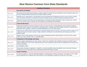 New Mexico Common Core State Standards  Reading: Literature Key Ideas and Details