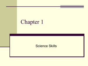 Chapter 1 Science Skills