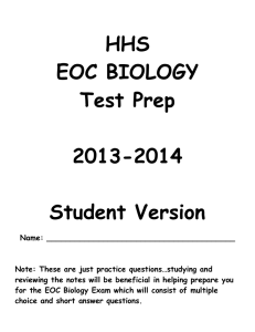 HHS EOC BIOLOGY Test Prep