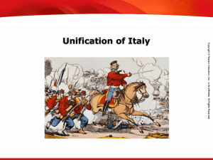 Unification of Italy Calculate percent composition and empirical and molecular formulas.
