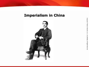 Imperialism in China Calculate percent composition and empirical and molecular formulas.