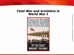 Total War and Armistice in World War I