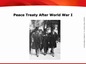 Peace Treaty After World War I