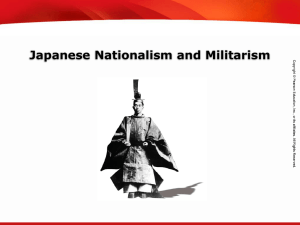Japanese Nationalism and Militarism