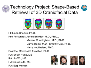 Technology Project: Shape-Based Retrieval of 3D Craniofacial Data