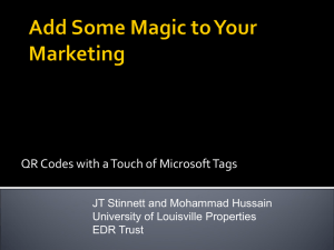 QR Codes with a Touch of Microsoft Tags EDR Trust