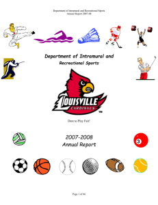2007-2008 Annual Report Department of Intramural and