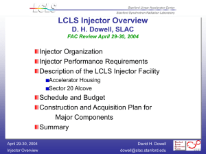 LCLS Injector Overview