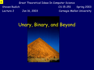 Great Theoretical Ideas In Computer Science Steven Rudich Lecture 2