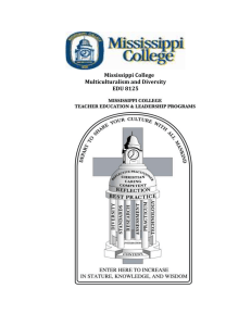 Mississippi College Multiculturalism and Diversity EDU 8125