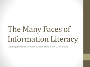 The Many Faces of Information Literacy Century