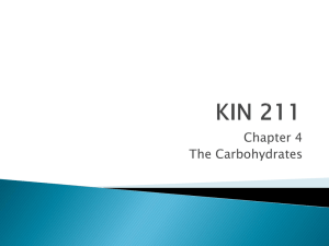 Chapter 4 The Carbohydrates