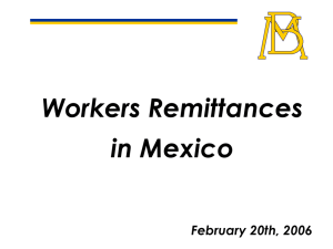 Workers Remittances in Mexico February 20th, 2006