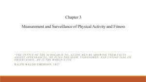 Chapter 3 Measurement and Surveillance of Physical Activity and Fitness