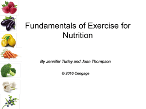 Fundamentals of Exercise for Nutrition By Jennifer Turley and Joan Thompson
