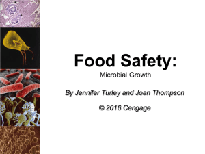 Food Safety: Microbial Growth By Jennifer Turley and Joan Thompson © 2016 Cengage