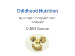 Childhood Nutrition By Jennifer Turley and Joan Thompson © 2016 Cengage