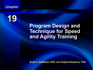 19 Program Design and Technique for Speed and Agility Training