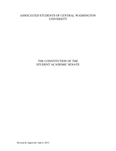 ASSOCIATED STUDENTS OF CENTRAL WASHINGTON UNIVERSITY  THE CONSTITUTION OF THE