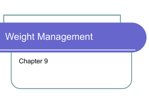 Weight Management Chapter 9