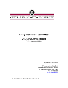 Enterprise Facilities Committee 2013-2014 Annual Report