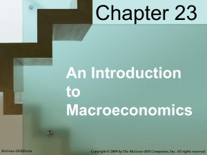 Chapter 23 An Introduction to Macroeconomics