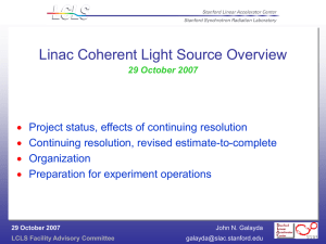 Linac Coherent Light Source Overview