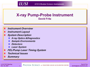 X-ray Pump-Probe Instrument