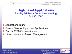 High Level Applications