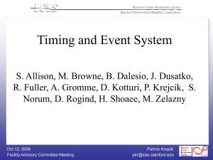 Timing and Event System