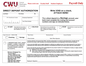 Payroll Only DIRECT DEPOSIT AUTHORIZATION