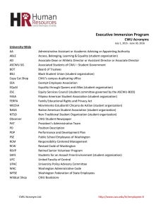 Executive Immersion Program CWU Acronyms
