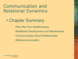 Communication and Relational Dynamics Chapter Summary